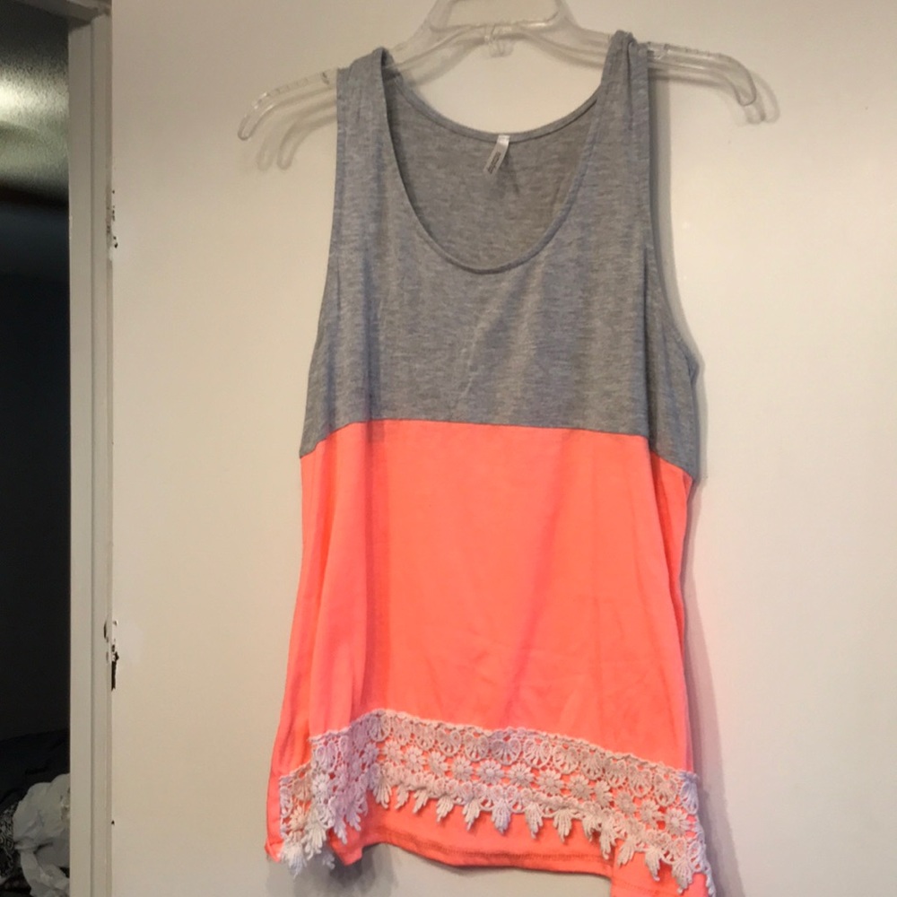 Lace trim tank